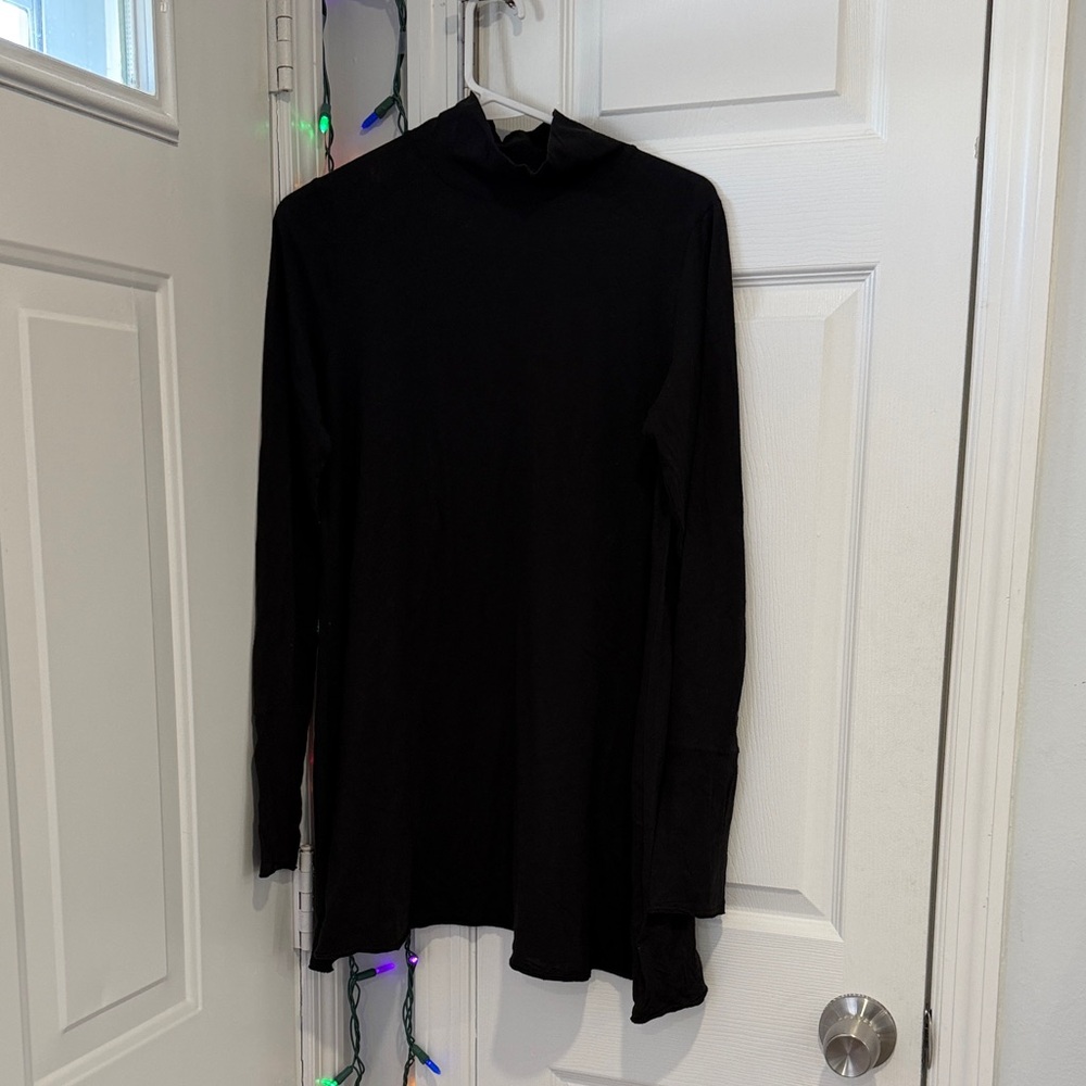 Free People Black Long Sleeve Turtleneck Dress